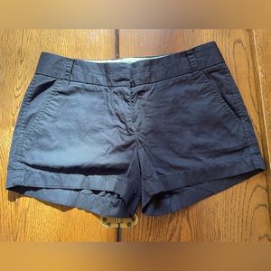 J Crew black cotton shorts, Size 2